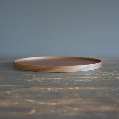 Small Walnut Circle Tray #GF22064