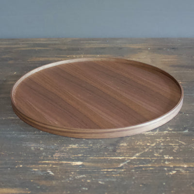 Large Walnut Circle Tray #GF22065