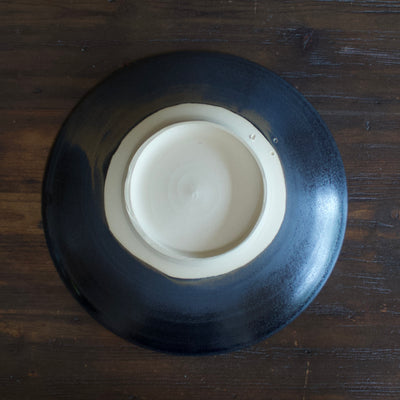 Navy Medium Shallow Bowl #KZ322C