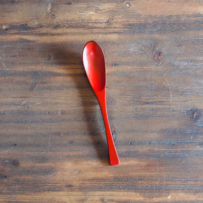 Red NEGORO Lacquer Soup Spoon #F9010