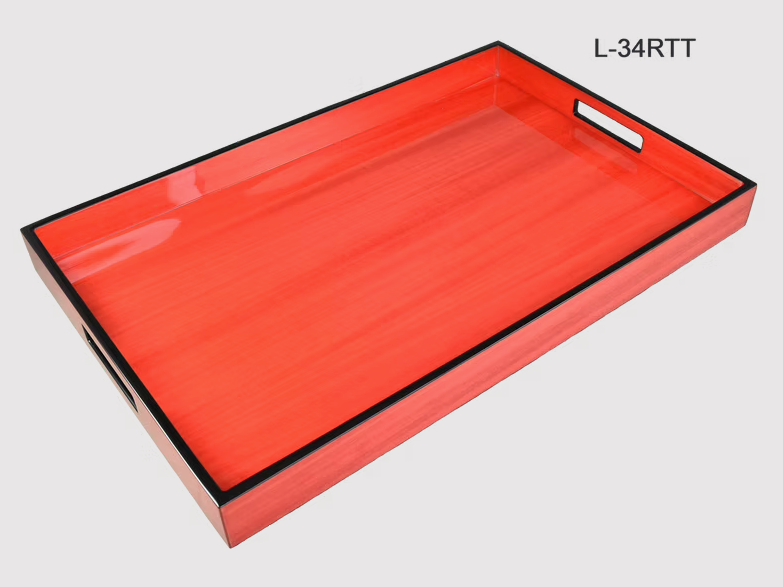 22" x 14" Breakfast Tray Red Tulipwood