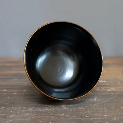 Lacquer Bowl Black #NN203 by Isaburo Kado