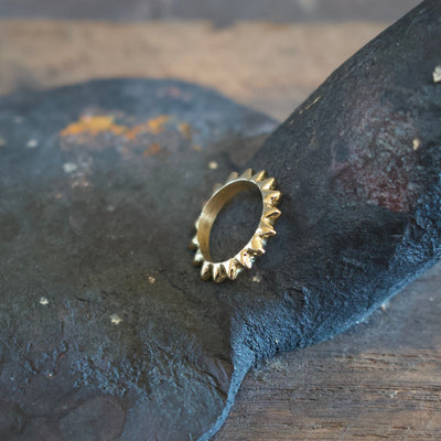 Small Spikes Ring 18K Gold #8001