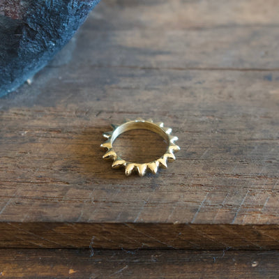 Small Spikes Ring 18K Gold #8001