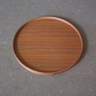 Round Walnut Tray #TS1036