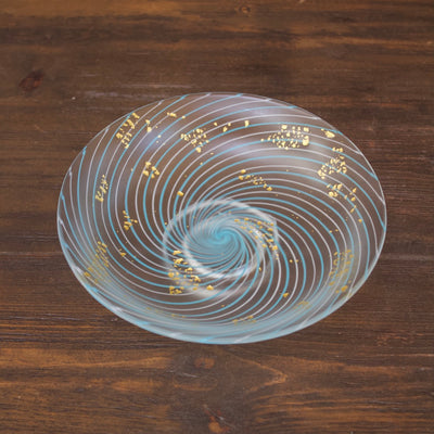 Swirl Plate w / Gold Leaf #MZ1178