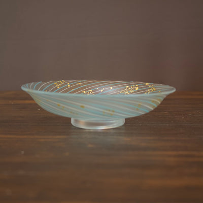 Swirl Plate w / Gold Leaf #MZ1178