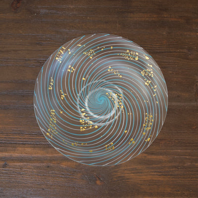 Swirl Plate w / Gold Leaf #MZ1178