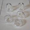 Clear Glass Bud Vases set of 5