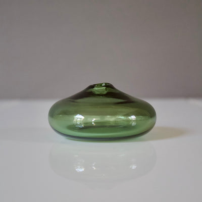 Forest Green Glass Bud Vases set of 5