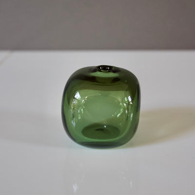 Forest Green Glass Bud Vases set of 5