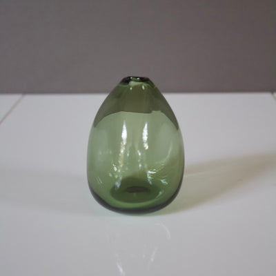 Forest Green Glass Bud Vases set of 5