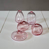 Violet Pink Glass Bud Vases set of 5