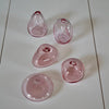 Violet Pink Glass Bud Vases set of 5