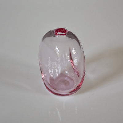 Violet Pink Glass Bud Vases set of 5