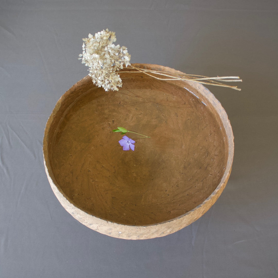 Brown Large Flower Vase #AK51