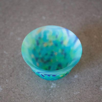 Frosted Glass Sake Cup #7013 Green