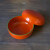 Round Lacquer Bonbonnière Orange