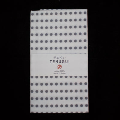 Gray Polka Dots TENUGUI Dish Cloth