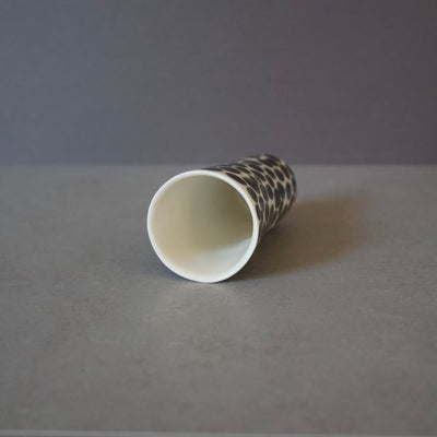 Ink Black Dots Slender Shot Porcelain Cup #LK570B