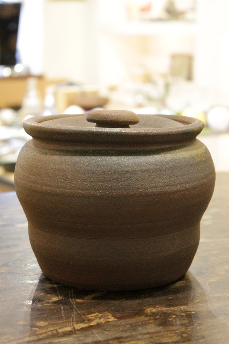 YAKISHIME Tea Ceremony Fresh Water Jar by Takashi Nakazato 