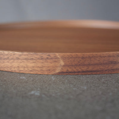 Round Walnut Tray #TS1036